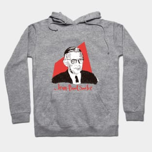 Portrait of  Jean-Paul Sartre Hoodie